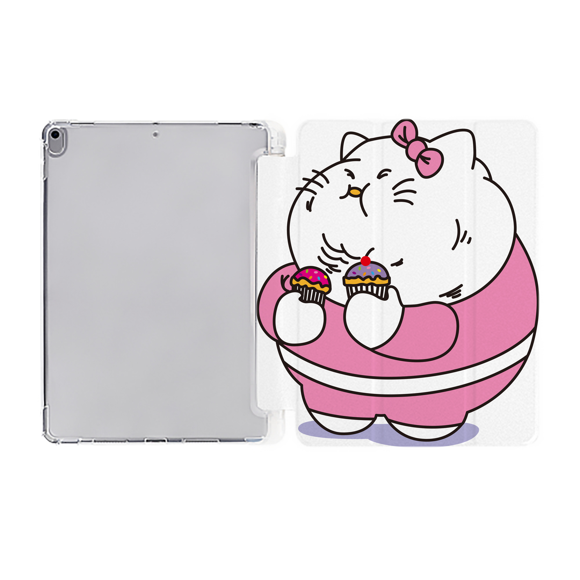 （画像用） Hello Kitty ハローキティ IPad ケース ペン収納付き 三つ折りスタンド PUレザー×シリコン 対応機種9.5/10.5/10.9インチ